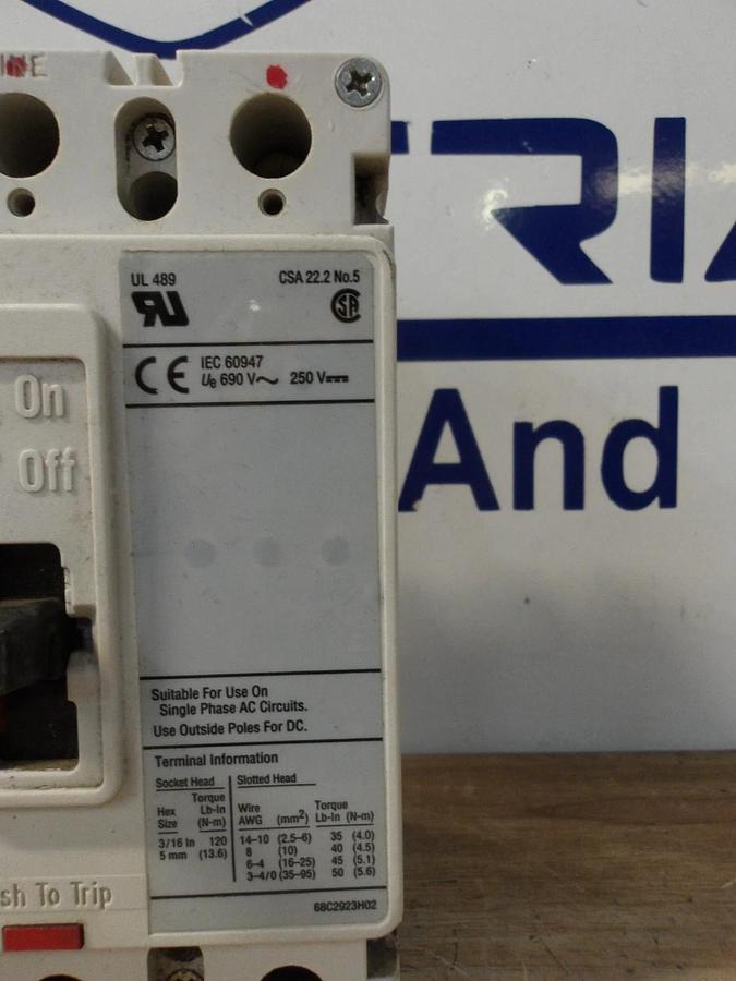 Used ALLEN BRADLEY 30 AMP CIRCUIT BREAKER 600VAC/250VDC, #626128G USED