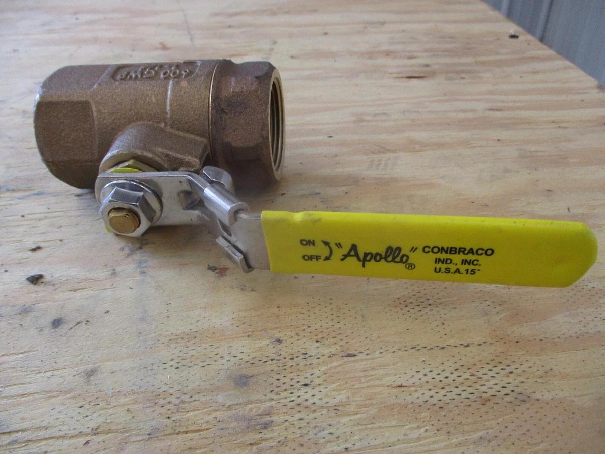 Used APOLLO 1-1/4" BRONZE BALL VALVE, #1171231J NEW