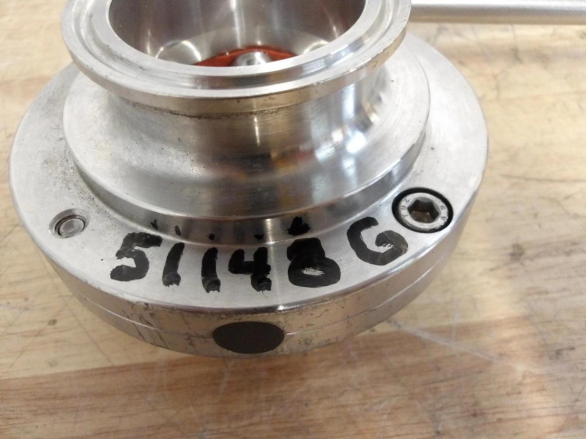 Used STEEL & OBRIEN 2" S/S BUTTERFLY VALVE BFVTC-2" 304S/S, #51148G USED