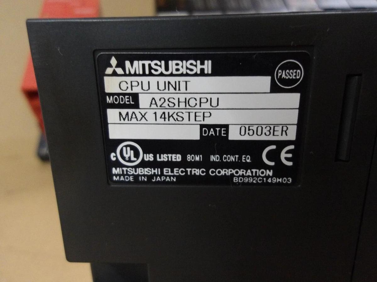 Used MITSUBISHI A2SHCPU RACK & CARDS, #410810G USED