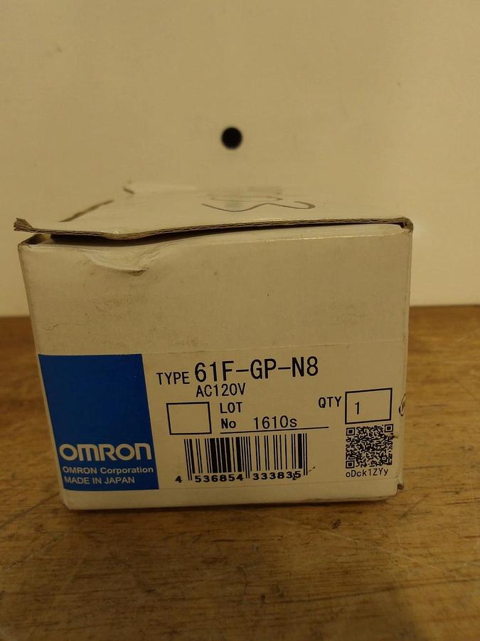 OMRON 61F-GP-N8 FLOATLESS LEVEL SWITCH 120 VAC, #523835G NIB