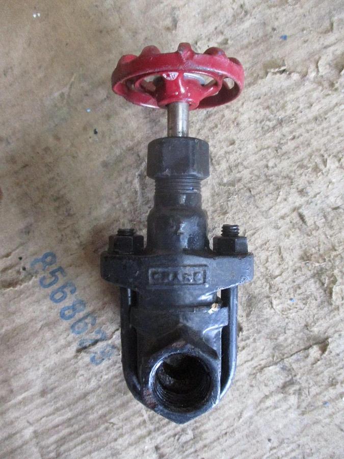 Used CRANE 1/2" U-BOLT BONNET IRON GATE VALVE (THREADED) #78215J NEW