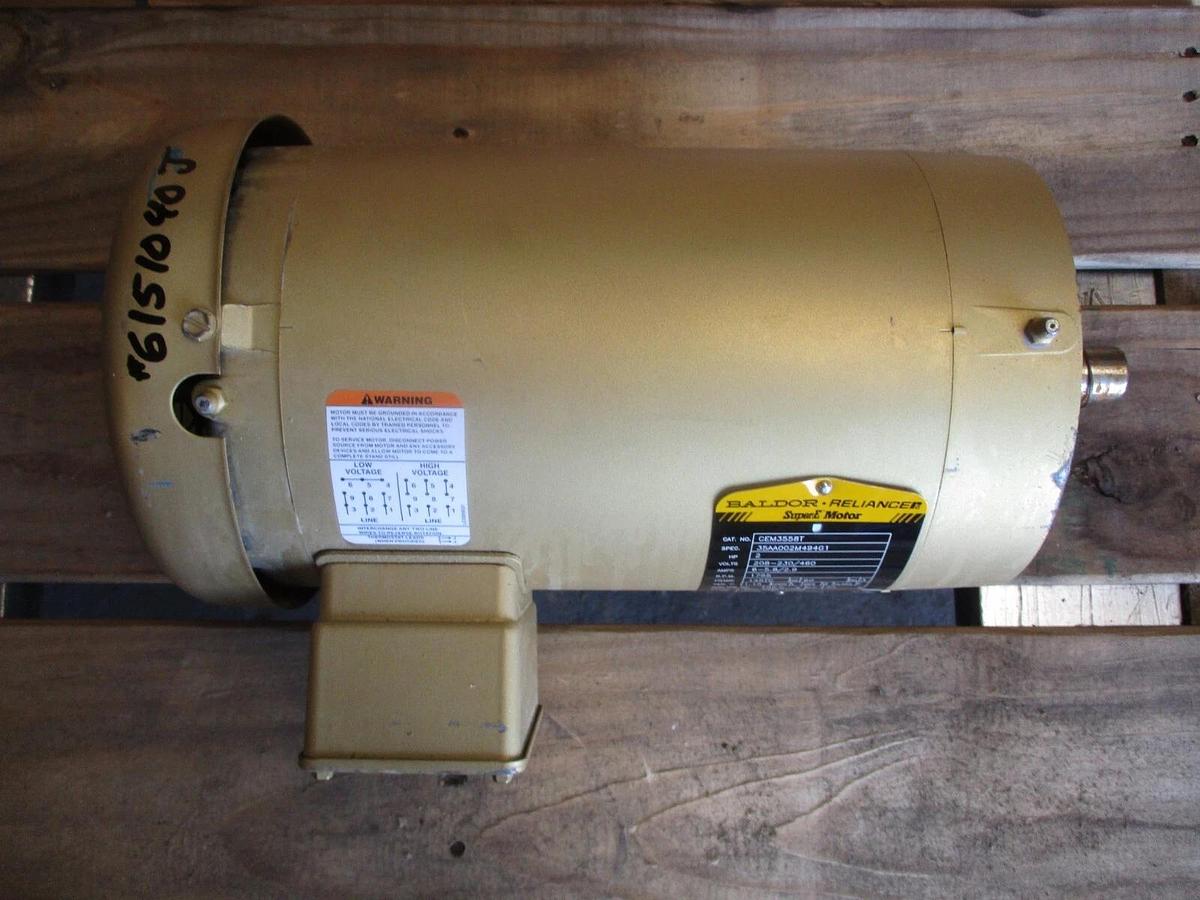 Used BALDOR-RELIANCE 2 HP SUPER-E MOTOR, #6151040J NEW