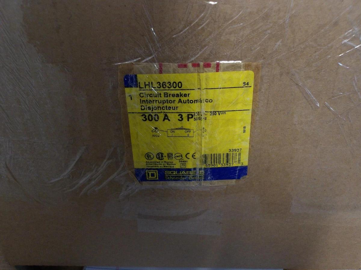 SQUARE D LHL36300 300 AMP BREAKER 600-250 V, #226910G NIB