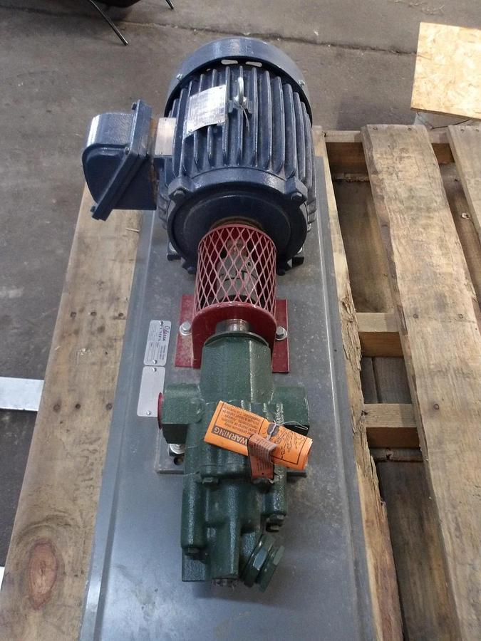 Used ROPER 1-1/2" PUMP W/ 5 HP MOTOR, 1-AM16, #11101046GJW NEW