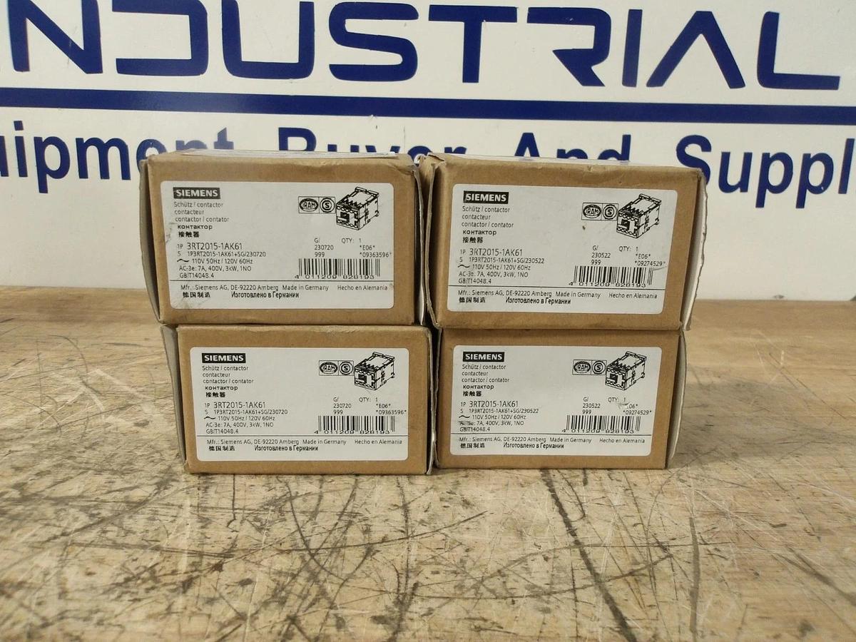 SIEMENS 7 AMP CONTACTOR 110/120 V (LOT OF 4) #79945G NIB