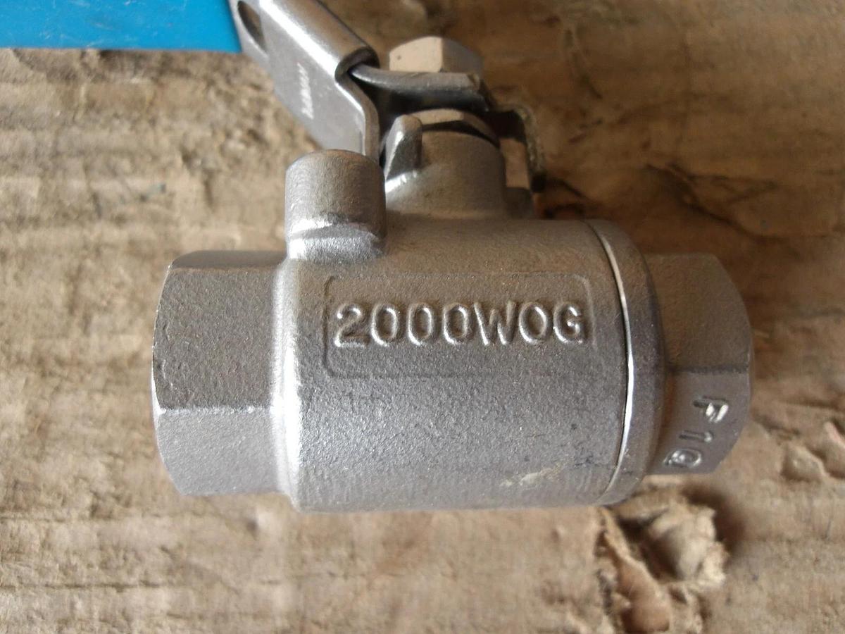 Used VALVE-TEK 1/4" S/S BALL VALVE (LOT OF 5), #812242G NEW