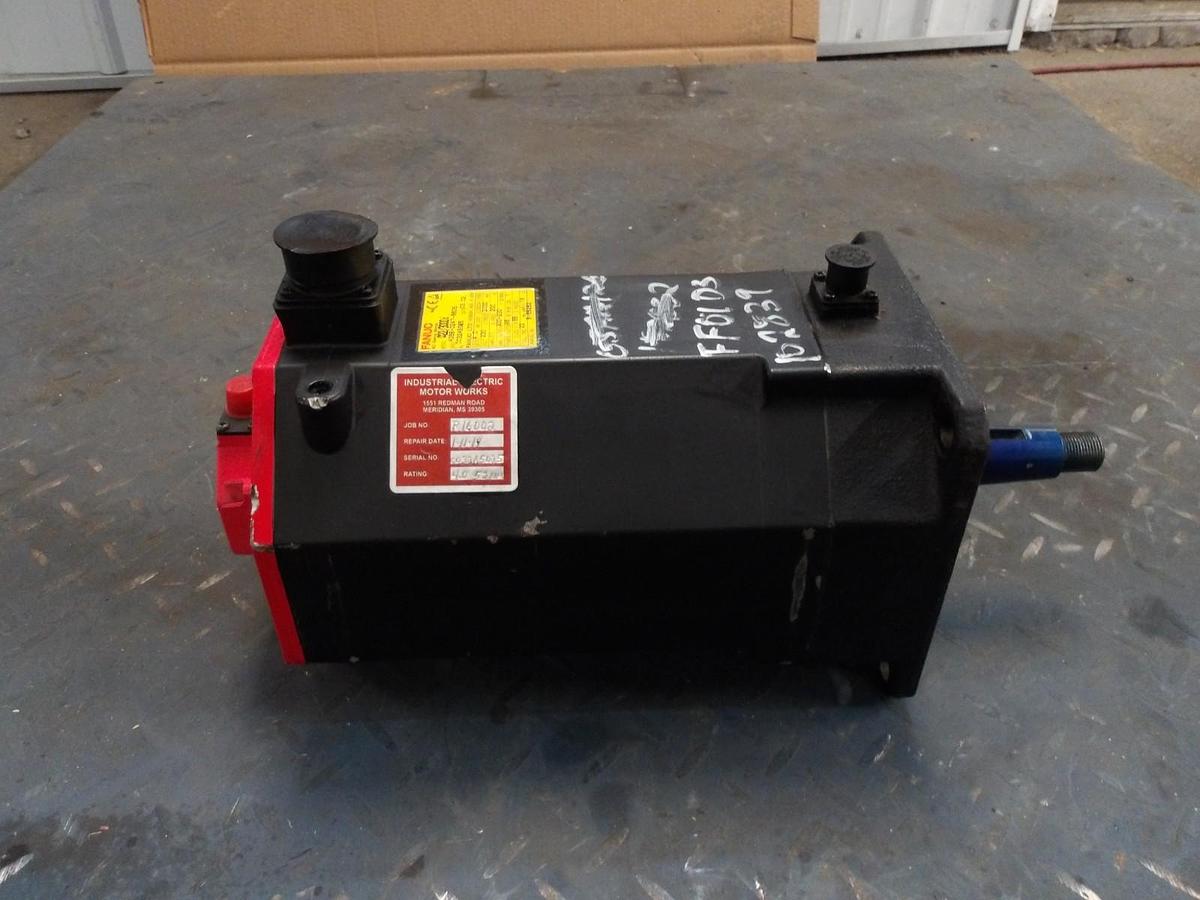 Used FANUC A06B-0247-B605 AC SERVO MOTOR, 3000 RPM, #6171138G REMANUFACTURED
