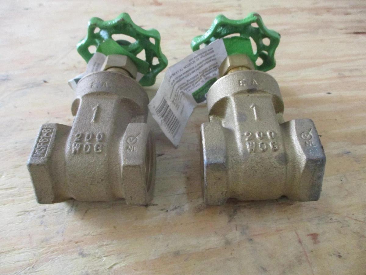 Used MATCO-NORCA 1" BRONZE GATE VALVE (LOT OF 2) #117219J NEW