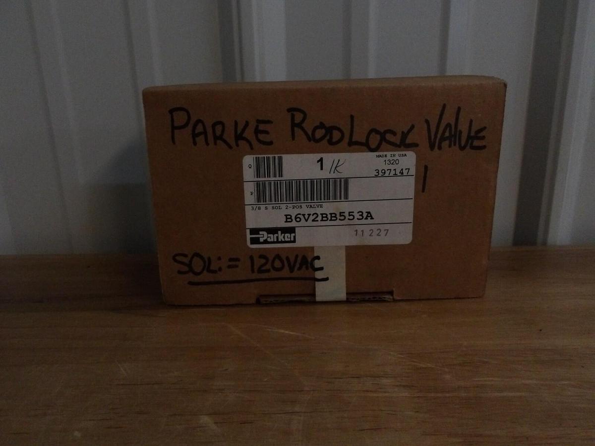 PARKER B6V2BB553A PNEUMATIC SOLENOID VALVE, #1271033G NIB