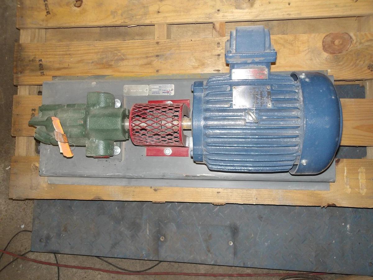Used ROPER 1-1/2" PUMP W/ 5 HP MOTOR, #11111030GJW NEW
