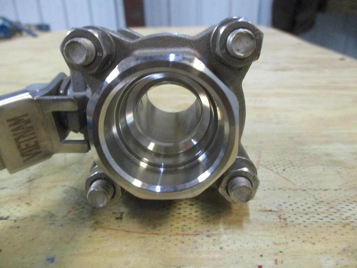 Used FNW 1" SOCKET WELD STAINLESS BALL VALVE, #1201023J NEW
