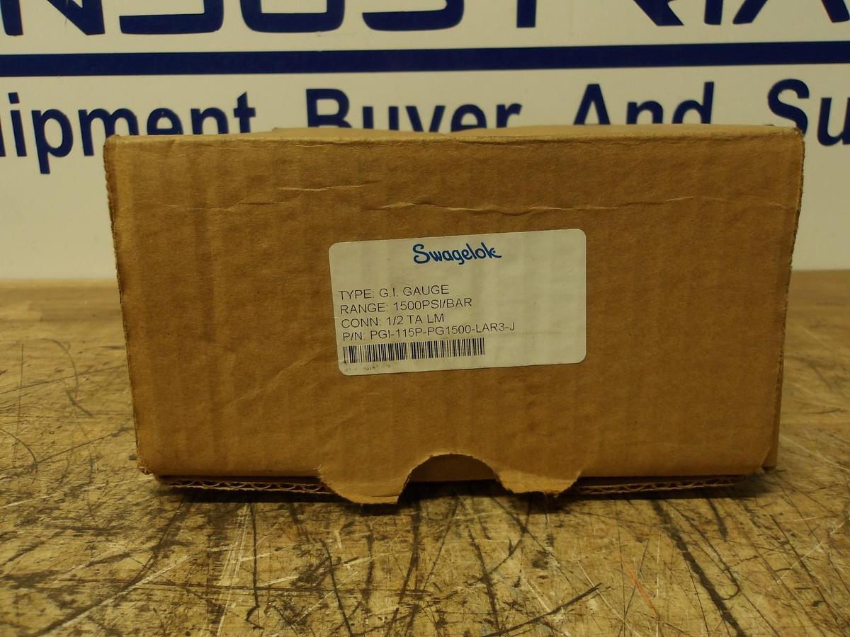 SWAGELOCK PG1-115P-PG1500-LAR3-J PRESSURE GAUGE, #213920G NIB