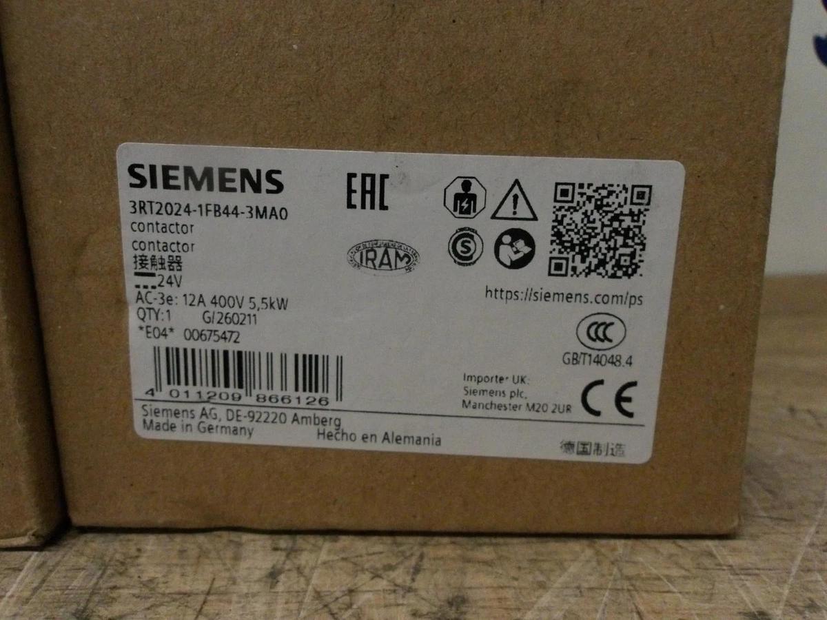 SIEMENS 12 AMP CONTACTOR, 400 V (LOT OF 2) #771025G NIB