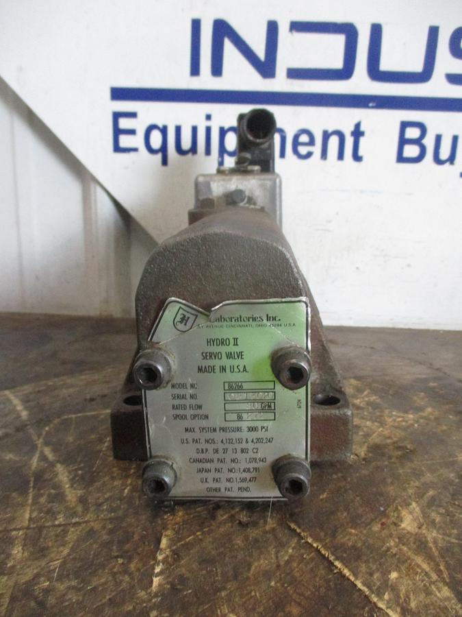 Used HUNKAR HYDRO II 86266 HYDRAULIC SERVO VALVE