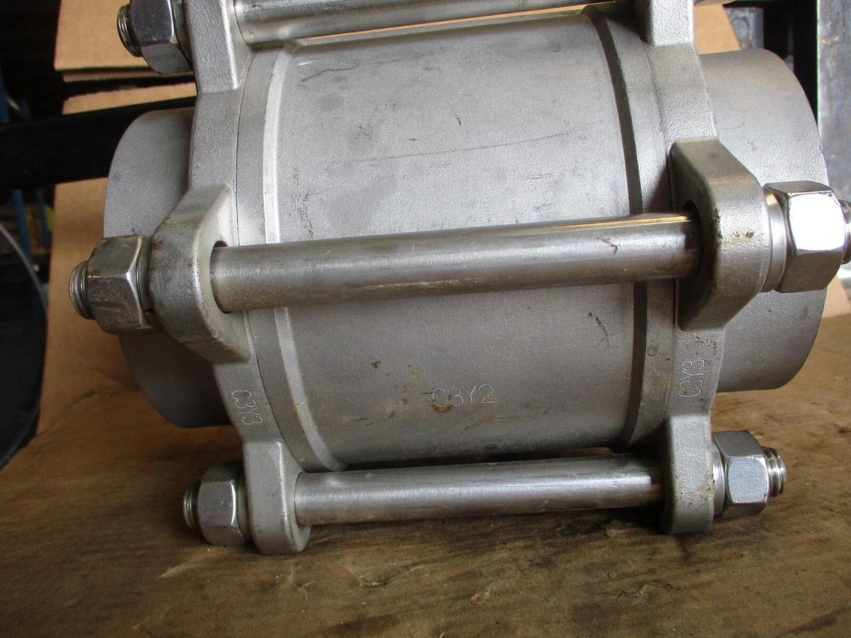 Used SVF 4" STAINLESS SOCKET WELD BALL VALVE, #717333J NEW