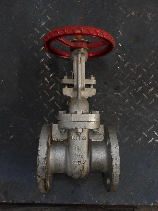 Used KITZ 2-1/2" DUCTILE IRON GATE VALVE FCD-S, #714936G NEW