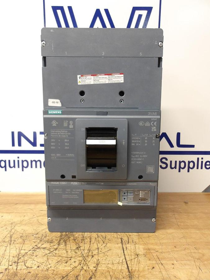 Used SIEMENS 1200 AMP BREAKER 3VA6712-6KP31-0AA0, #1126830G NEW
