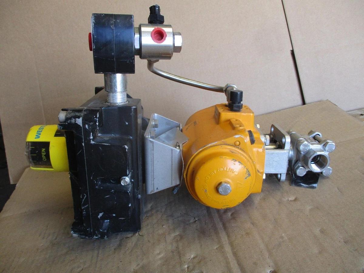 Used FLOW-TEK STAINLESS 1/2" CONTROL VALVE W/ ACTUATOR, #671056J NEW
