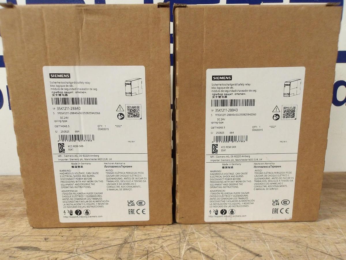 SIEMENS 13 AMP SAFETY RELAY 24-240 V (LOT OF 2) #771056G NIB