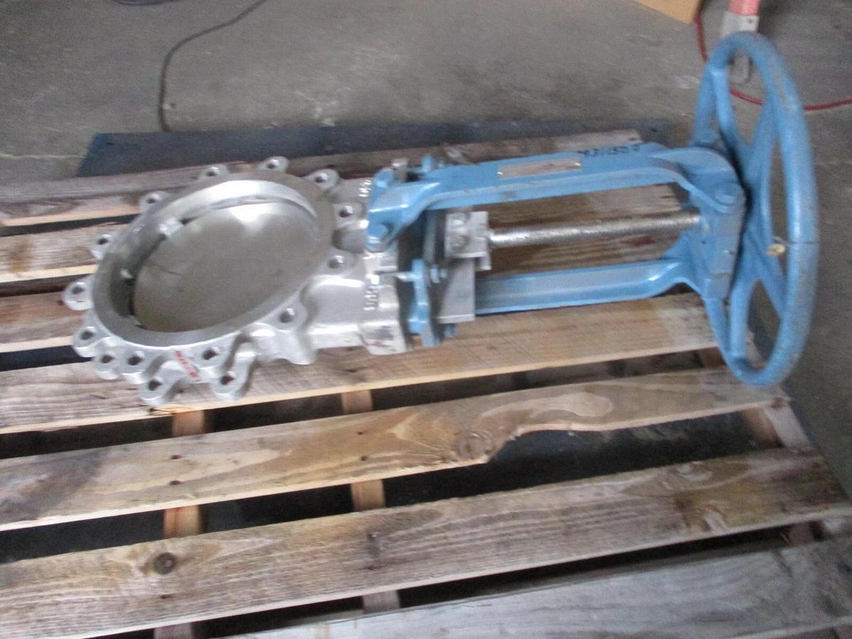 Used SARTELL 10" STAINLESS KNIFE GATE VALVE, #931150J NEW