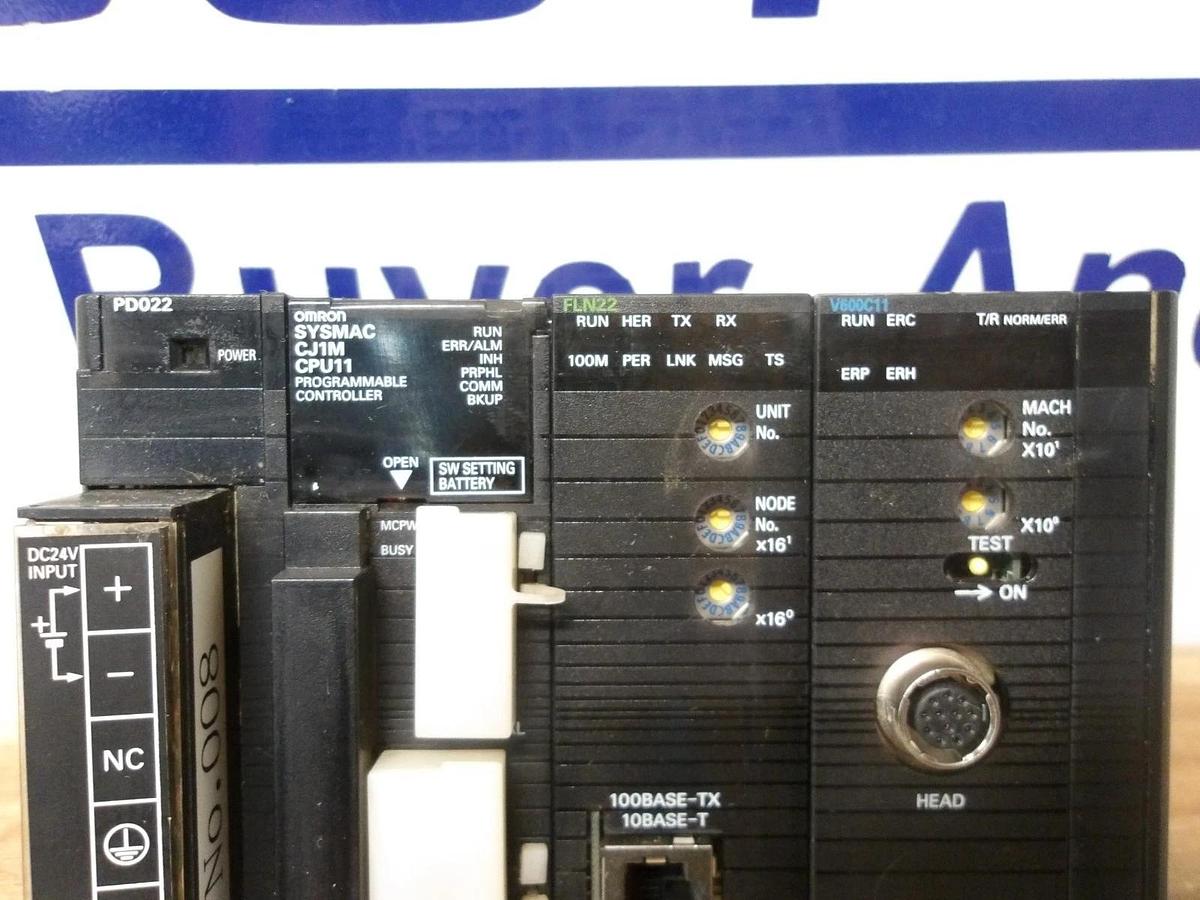 Used OMRON RACK & CARDS CJ1W-PD022, #123256G USED