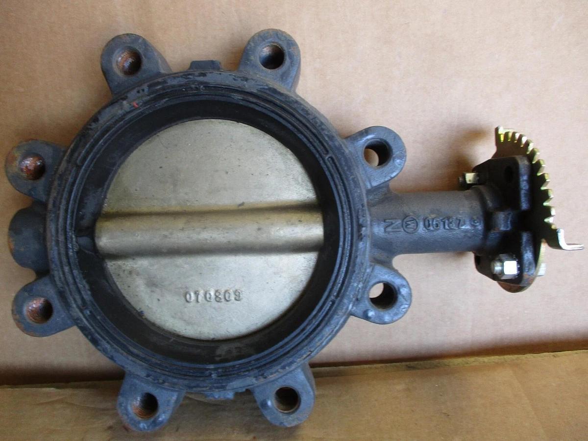 Used NIBCO 6" BUTTERFLY VALVE (NO HANDLE) #4221230J NEW