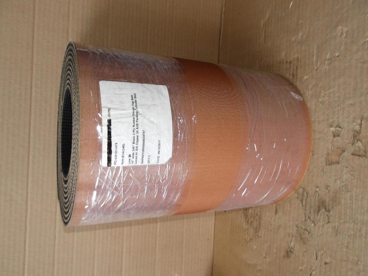 Used CONVEYOR BELT LACED S/S ENDS, 20 FT X 14 IN, #93830G NEW