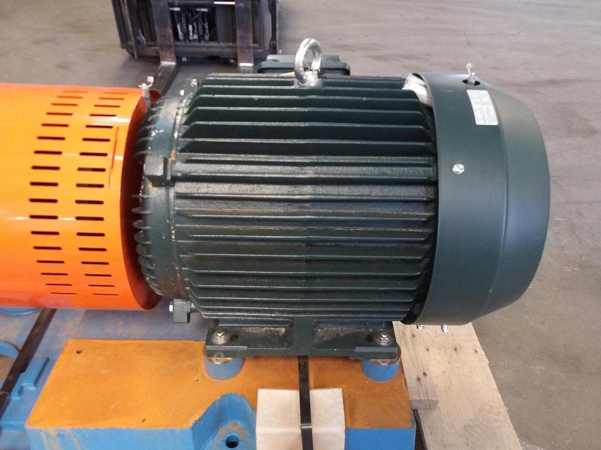 Used GOULDS (SUMMIT)3175M 8X10-14 STAINLESS PUMP W/ 50 HP MOTOR ON BASE, #420211G NEW
