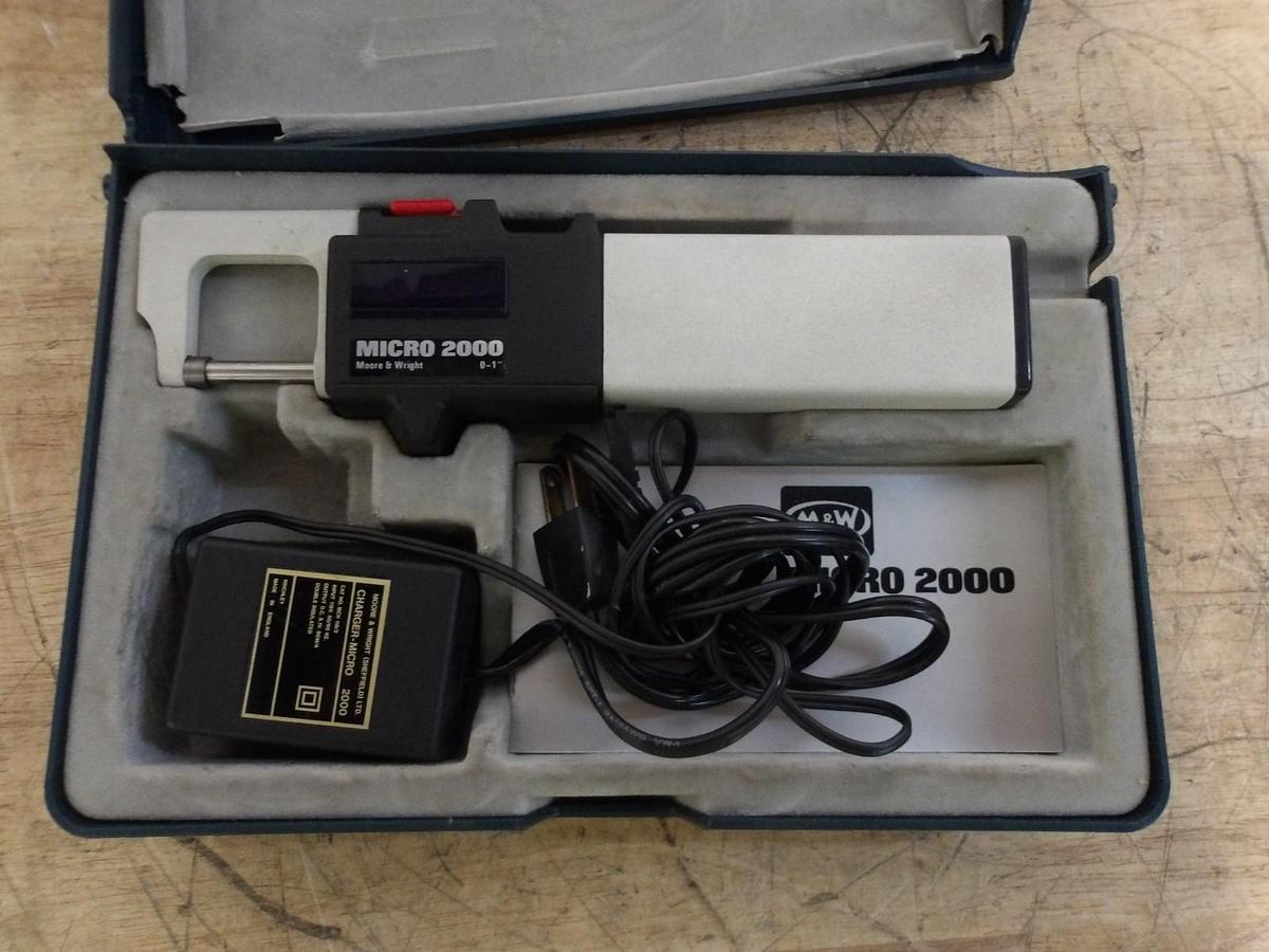 Used MOORE & WRIGHT MICRO 2000 ELECTRONIC MICROMETER M2001, #814934G USED