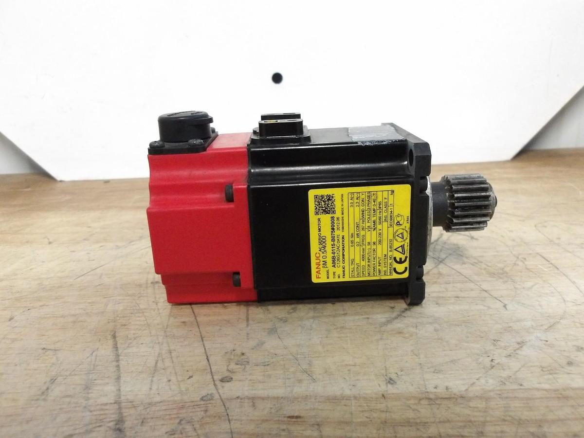 Used FANUC A06B-0115-B075 0008 AC SERVO MOTOR, #616218G USED