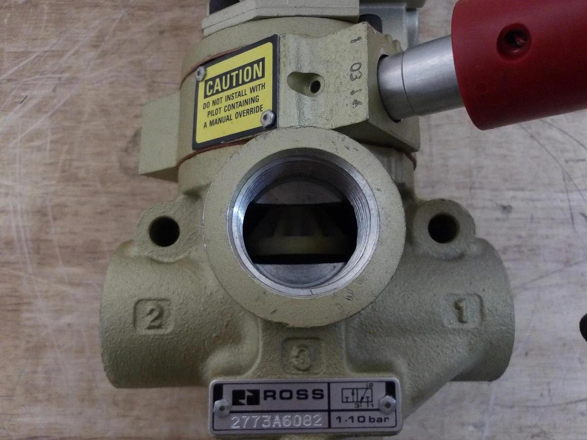 ROSS 2773A6082 3-WAY PNEUMATIC SOLENOID VALVE 1", #320907G NEW