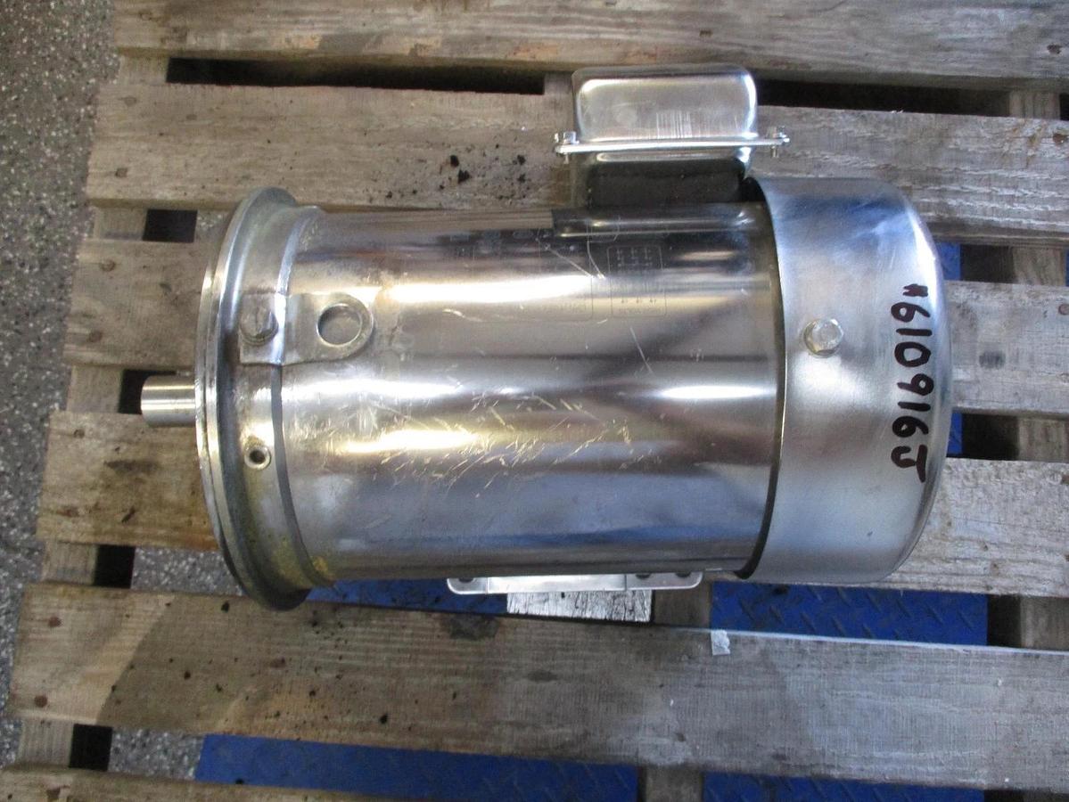 Used STERLING 3 HP STAINLESS MOTOR, FR 182TC, 1745 RPM, 208-230/460 V, #610916J USED