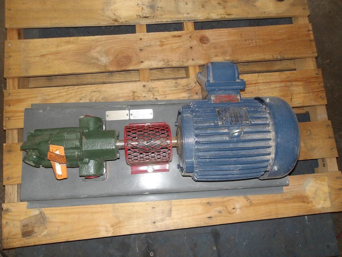 Used ROPER 1-1/2" PUMP W/ 5 HP MOTOR, #111948GJW NEW