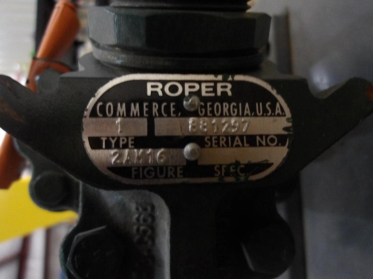 Used ROPER 1-1/2" PUMP W/ 5 HP MOTOR, #11111058GJW NEW