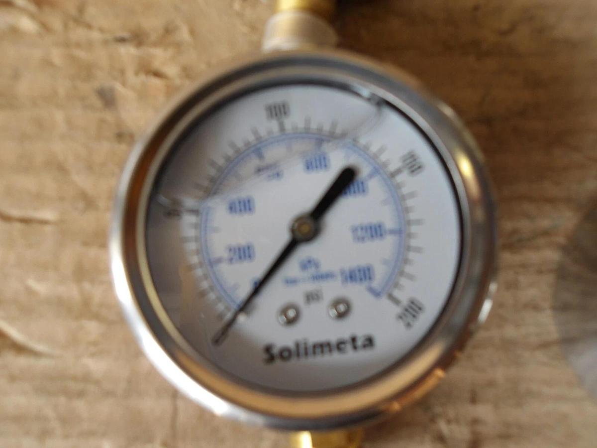 Used SOLIMETA PRESSURE GAUGE (LOT OF 4) #85104G NEW