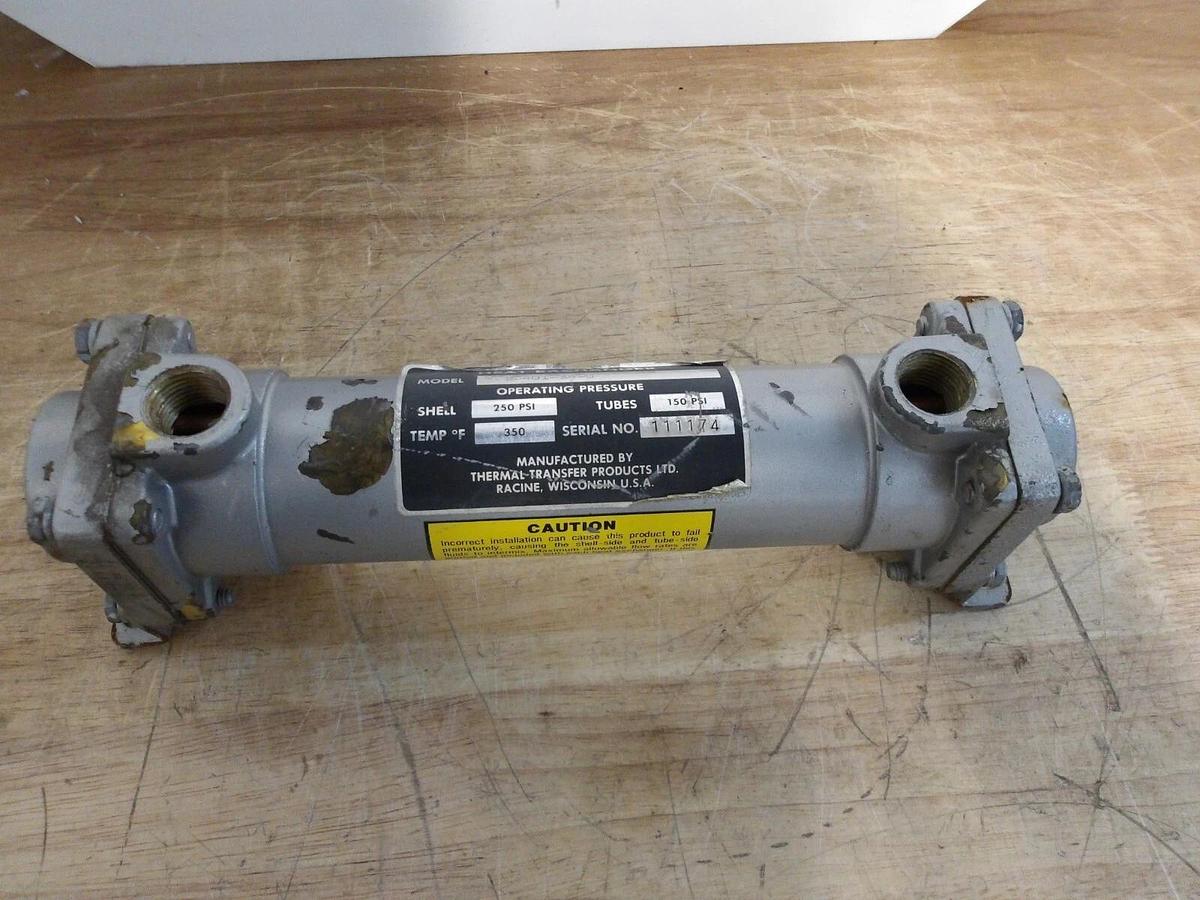 Used THERMAL TRANSFER B-401-A4-O HEAT EXCHANGER 1-1/4" X 1/2", #511130G NEW