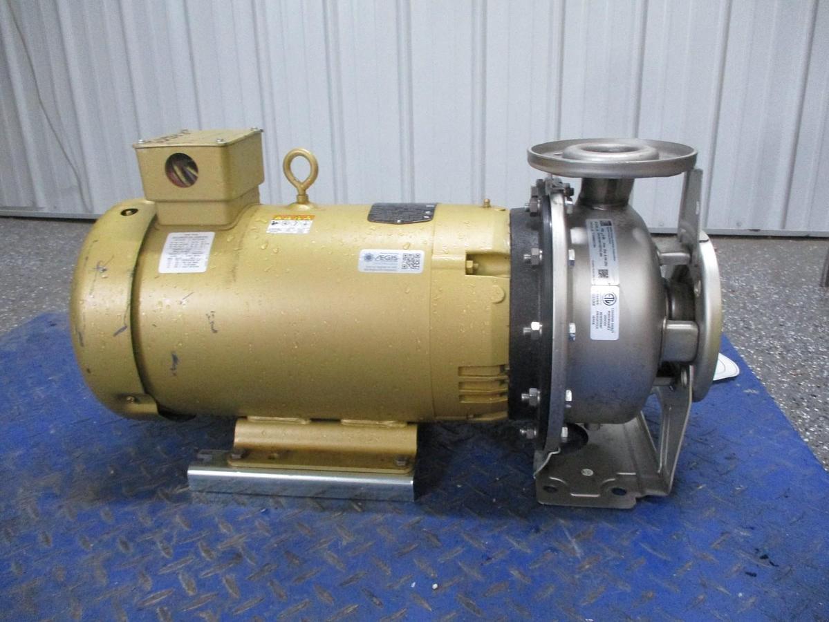 Used EBARA 2" X 2-1/2" STAINLESS 15 HP PUMP, #612935J NEW