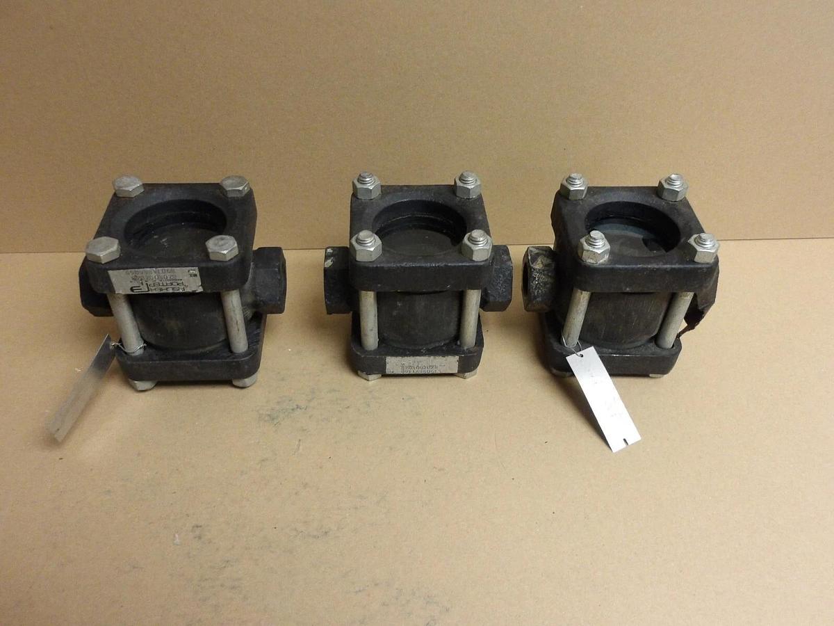 Used FISCHER PORTER 1/2" FLOW INDICATOR 820B002U28 (LOT OF 3) #4151000G NEW