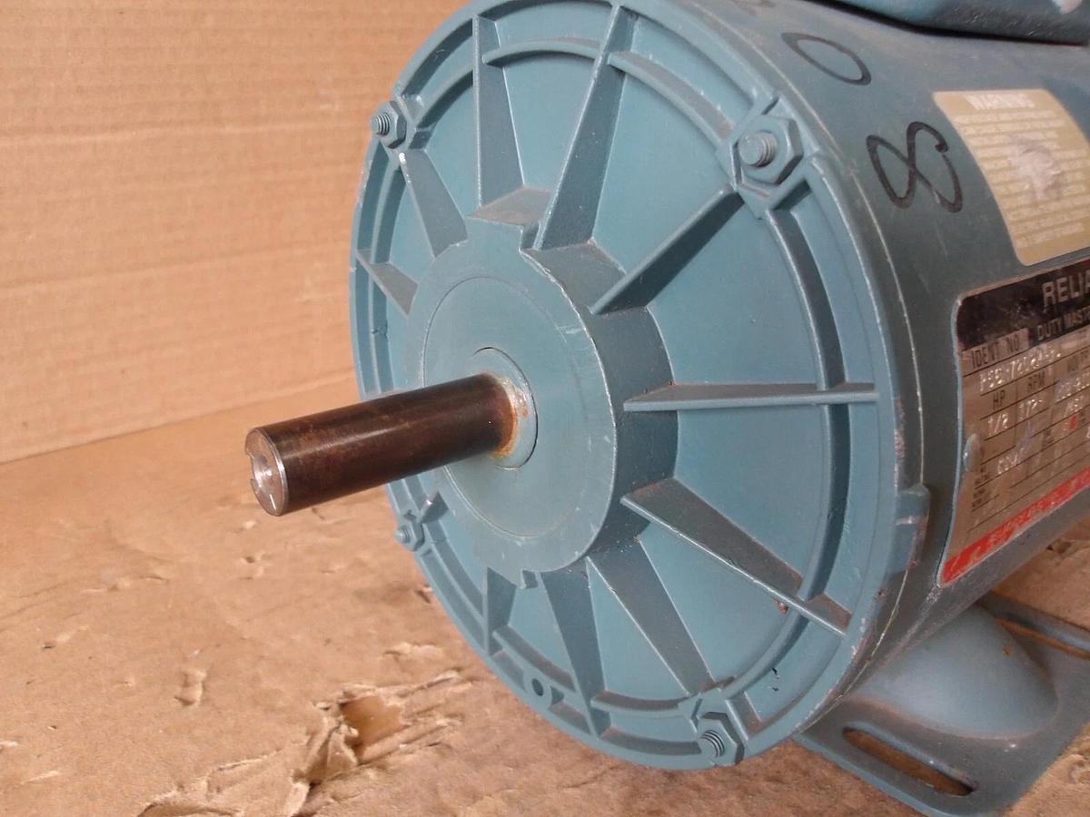 Used RELIANCE 1/2 HP DUTY MASTER AC MOTOR W/ BRAKE, FR FB56, #1011120G NEW