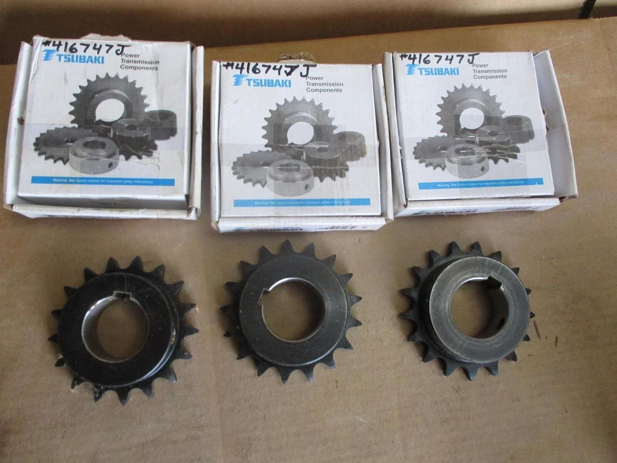 TSUBAKI 50B17F-38MM ROLLER CHAIN SPROCKET (LOT OF 3), #416747J NIB