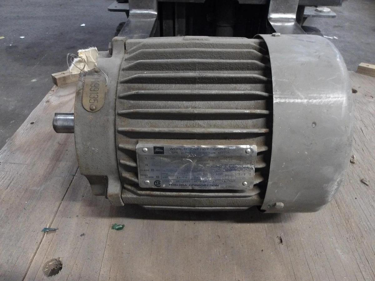 Used TOSHIBA 1 HP MOTOR, FR 143TC, 1735 RPM, 230-460 V, #7251030G USED