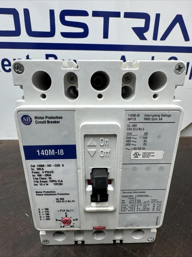 Used Allen Bradley 140M-I8 Motor Protection Circuit Breaker #2201226P NEW IN BOX!