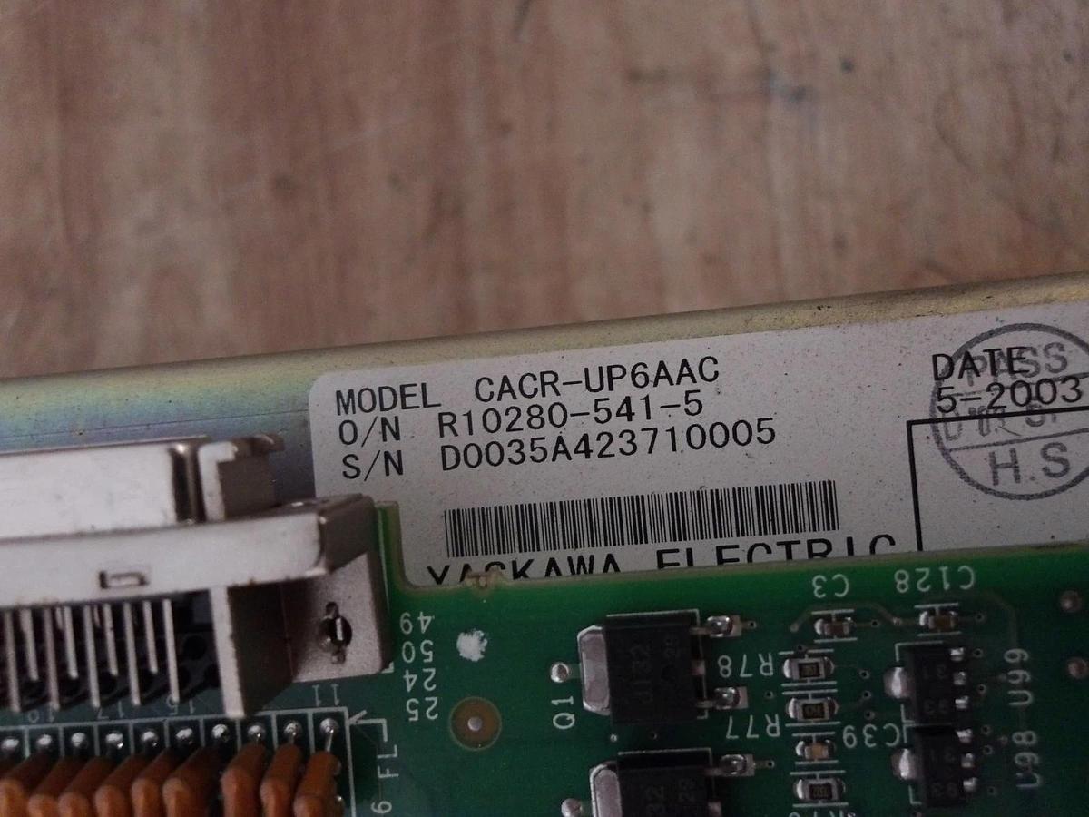 Used YASKAWA CACR-UP6AAC MULTI AXIS SERVO CONTROLLER, #171016G USED