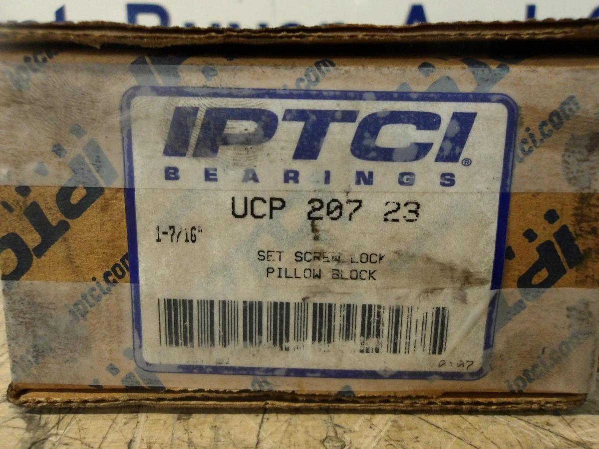 IPTCI UCP207-23 PILLOW BLOCK BEARING 1-7/16" BORE, #728304G NIB