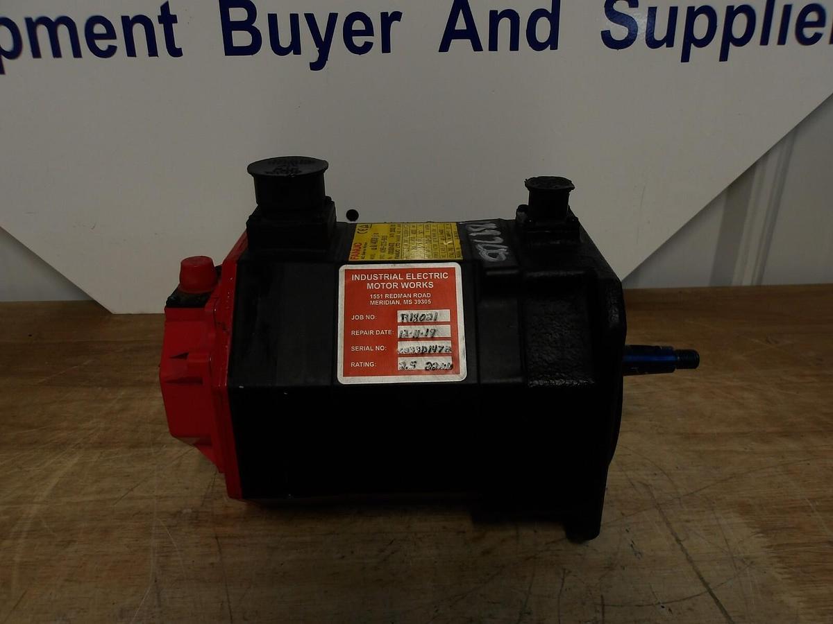Used FANUC A06B-0235-B605 AC SERVO MOTOR 4000 RPM, #571150G REMANUFACTURED