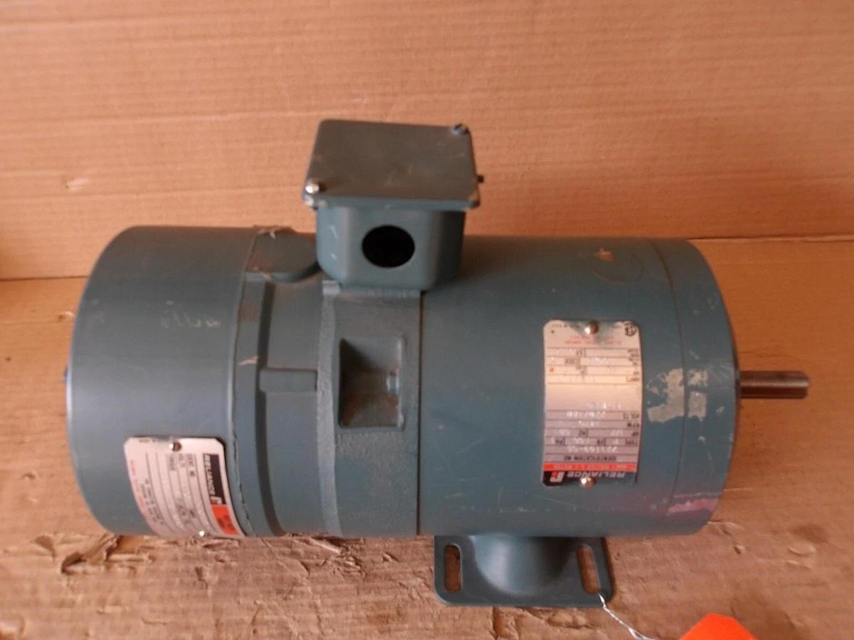 Used RELIANCE 1/2 HP DUTY MASTER AC MOTOR W/ BRAKE, FR L56, #1011100G NEW