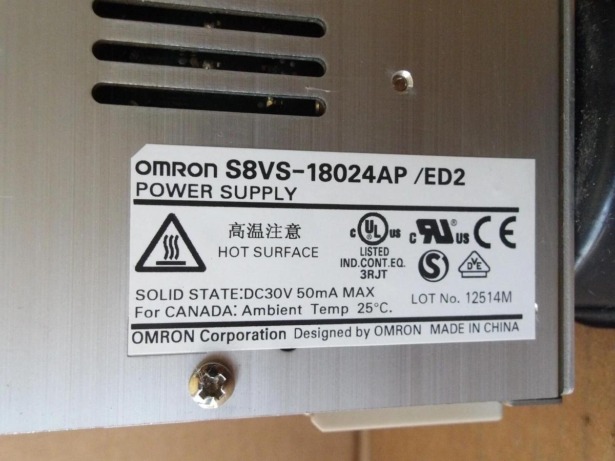 Used OMRON S8VS-18024AP/ED2 POWER SUPPLY, #11121045G USED