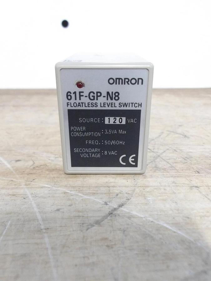 OMRON 61F-GP-N8 FLOATLESS LEVEL SWITCH 120 VAC, #523835G NIB