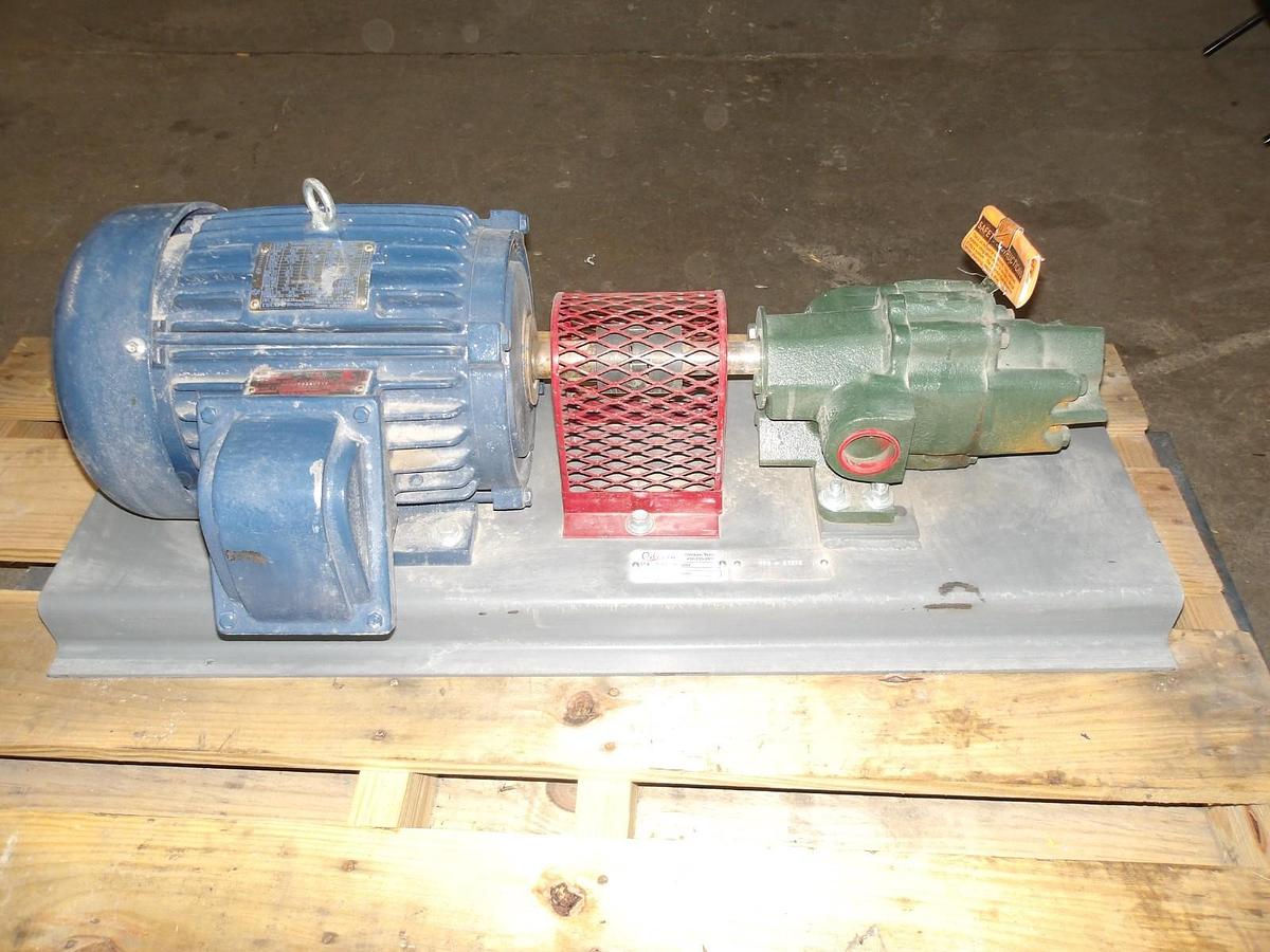 Used ROPER 1-1/2" PUMP W/ 5HP MOTOR, #11111125GJW NEW